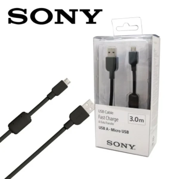 کابل تبدیل USB به microUSB سونی مدل CP-AB300-B طول 3 متر