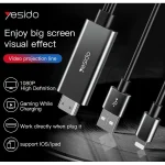 کابل تبدیل لایتنینگ به HDMI/ usb یسیدو مدل HM04 طول 1.8 متر