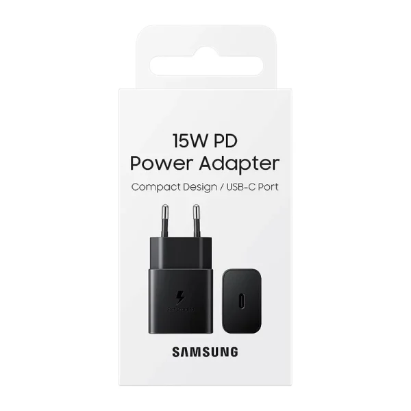 شارژر فست 15 وات سامسونگ مدل EP-T1510، دارای خروجی USB Type-C