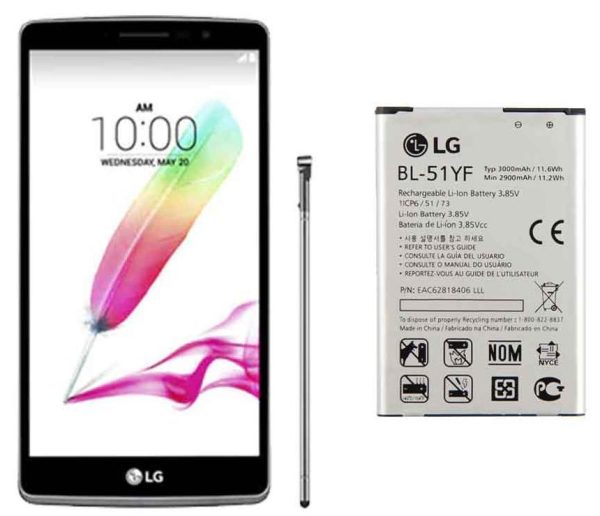 باتری اصلی ال جی مدل LG G4 Stylus – BL 51YF