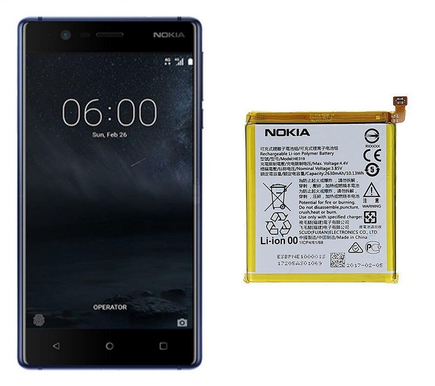 باتری اصلی نوکیا مدل Nokia 3 ، HE319 باتری اصلی نوکیا مدل Nokia 3 ، HE319