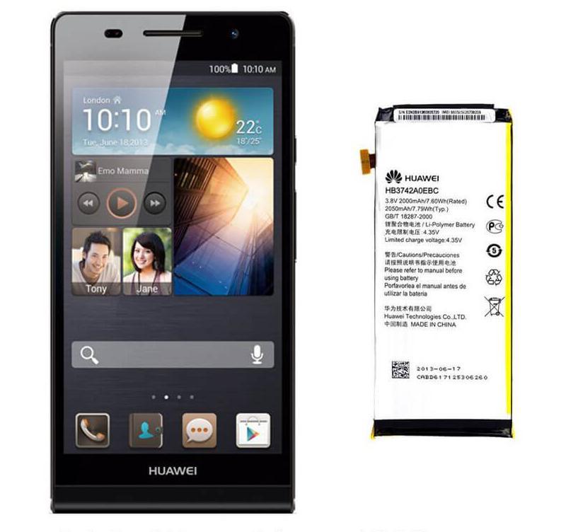 باتری اصلی هواوی مدل Huawei Ascend P6 باتری اصلی هواوی مدل Huawei Ascend P6