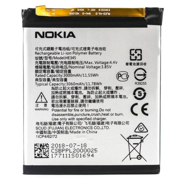 باتری اصلی نوکیا مدل Nokia 6.1 ، HE345