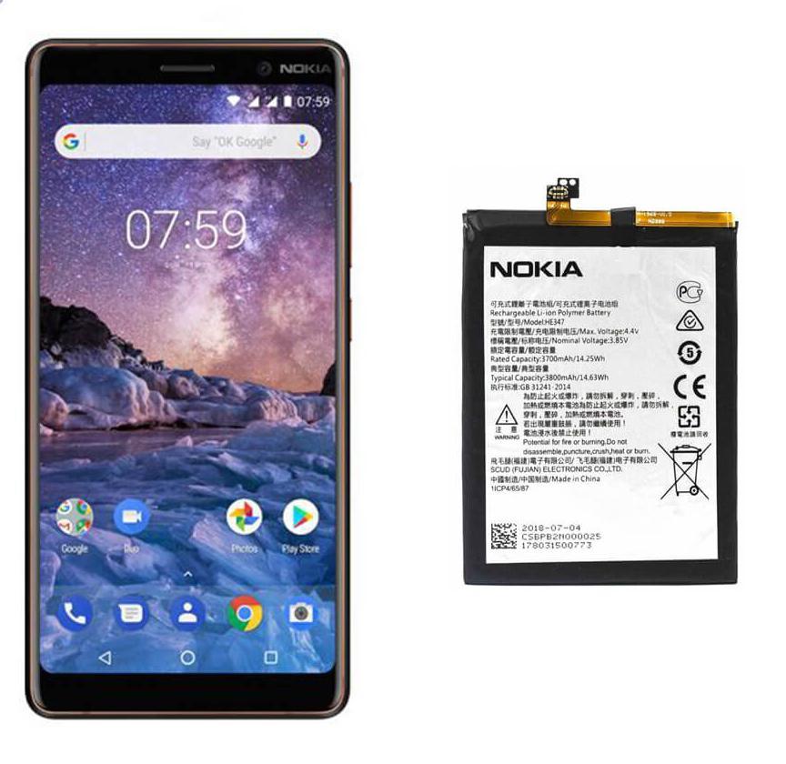 باتری اصلی نوکیا مدل Nokia 7+ ، HE347 باتری اصلی نوکیا مدل Nokia 7+ ، HE347