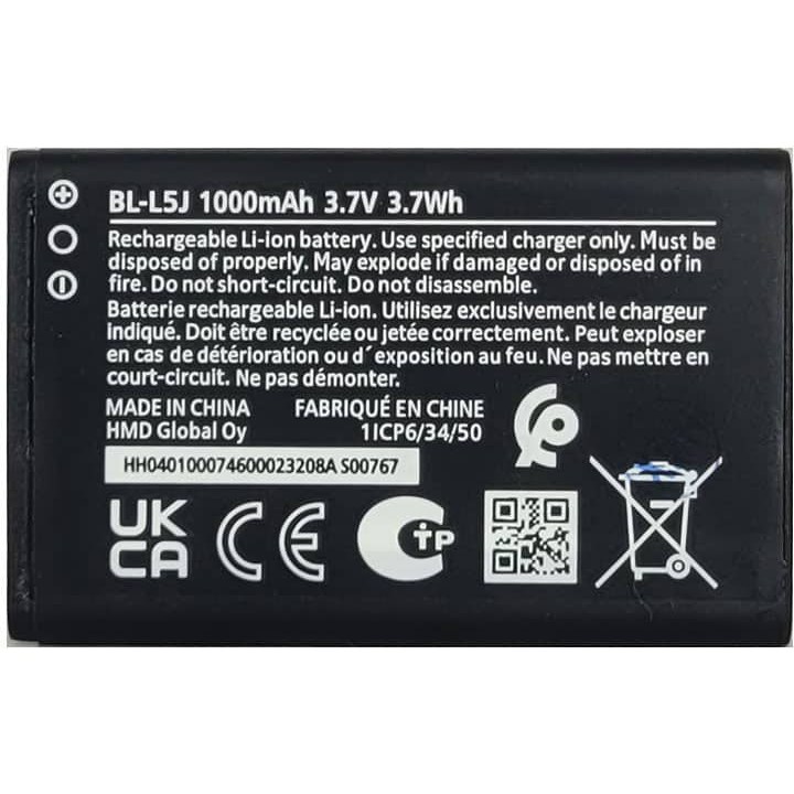 باتری اصلی نوکیا مدل (Nokia (BL-L5J باتری اصلی نوکیا مدل (Nokia (BL-L5J